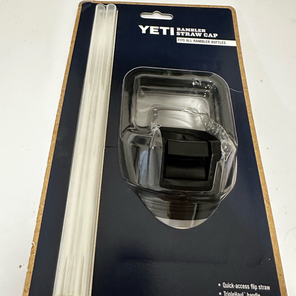 YETI Black Rambler Straw Cap Set